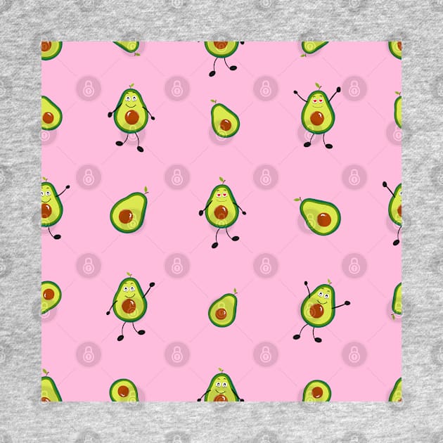 Avocados with cute expression by GULSENGUNEL